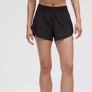 Lululemon Track That High-Rise Lined Short 3” in Black